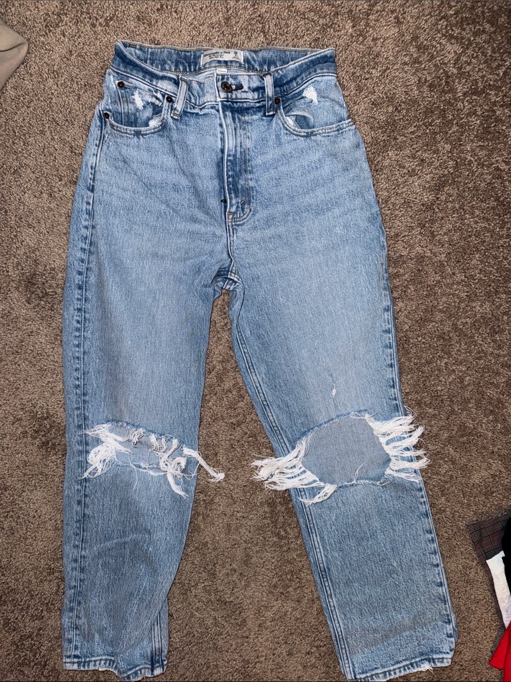 Abercrombie & Fitch 90’s straight ultra high rise curve love Jeans size 26 /2 XS